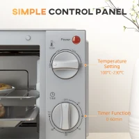 Mini piekarnik 9L, blacha do pieczenia, ruszt, 100-230 °C(m-7)