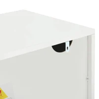 High-Gloss TV Entertainment Centre with App-Controlled LED Lighting, Modern TV Stand with Multi-Zone Storage, 180L x 40W x 45H cm, White(m-9)