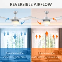 Wentylator sufitowy z oświetleniem LED, odwracalny, nowoczesny(m-6)