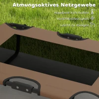 PawHut Erhöhtes Hundebett klappbar Haustierbett, Outdoor Hundeliege mit Netzdesign Kaffee Oxford 75 x 51 x 18 cm(m-7)