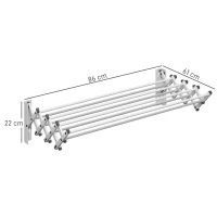 Rozkładany wieszak na pranie, 8 aluminiowych prętów(m-3)
