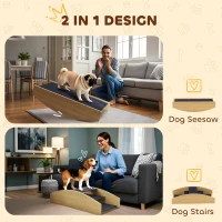 2-w-1 Wipe dla psów, drewniana rampa do agility, stabilna(m-4)