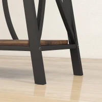 HOMCOM Narrow Console Table, Industrial 2-Tier Sofa Table with Metal Frame for Entryway, Living Room, 120x30x80cm, Rustic Brown(m-9)