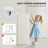 HOMCOM 4-Drawer Bathroom Cabinet, Freestanding Narrow Storage Cabinet with Groove Handles for Small Spaces, White(m-5)