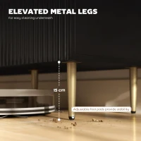 HOMCOM 2-Door Sideboard with 3 Drawers and Adjustable Shelves - Black(m-7)