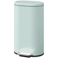 HOMCOM 30 L Modern Curved Kitchen Bin - Green(m-11)