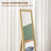 HOMCOM 37 x 157 cm Full Length Mirror - Natural(m-8)