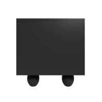 Minimalist TV Cabinet with Solid Wood Legs and Curved Doors, Spacious Storage Unit with Drawers and Shelves, 180L x 40W x 42H cm, Black(m-9)