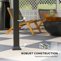 Pawilon ogrodowy 4x3 m, wodoodporny, stabilny, ciemnoszary(m-6)