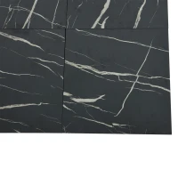 Modern Square Coffee Table with Sliding Top and 4 Built-In Drawers, Versatile Center Table for Living Spaces, 90L x 90W x 25H cm, Black(m-11)