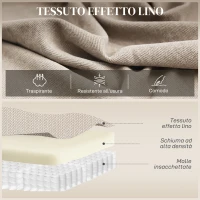 HOMCOM Poltrona Elettrica Alzapersona Poltrona Relax Massaggiante, Beige(m-6)
