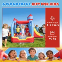 AIYAPLAY Castello gonfiabile con soffiatore, scivolo e piscina, 277x270x215 cm(m-5)