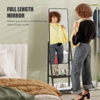 Lustro stojące 42 x 155 cm z półką, lustro ścienne(m-4)