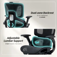 HOMCOM Ergonomic Office Chair, High Back Mesh Desk Chair, Black(m-5)