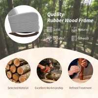 HOMCOM Corduroy Rocking Armchair - Grey(m-7)