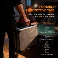 Zestaw do pokera w walizce, 400 żetonów, 2 talie kart(m-6)