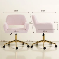 HOMCOM Faux Fur Rabbit Chair - Light Pink(m-3)