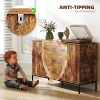 HOMCOM Modern Rustic Brown Sideboard(m-7)