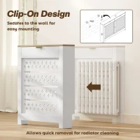 HOMCOM 78 x 19 cm Minimal Radiator Cover, with Drawer - White(m-6)