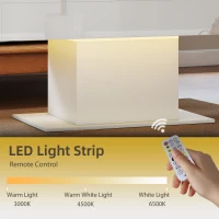 HOMCOM Extendable Coffee Table with LED Lights and Storage - High Gloss White(m-6)