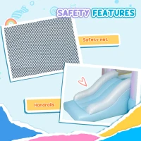 Zjeżdżalnia dmuchana z basenem, huśtawka, kosz do koszykówki(m-6)