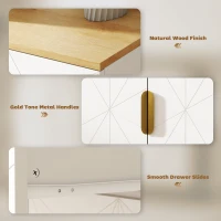 HOMCOM Sideboard Storage Cabinet, Modern Storage Cupboard with Drawer and Adjustable Shelf for Living Room, Kitchen, Dining Room, Entryway, White(m-7)