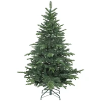 HOMCOM 5ft Artificial Christmas Tree with Realistic Branches, Easy Assembly - Green(m-1)