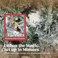 HOMCOM 7ft Flocked Artificial Christmas Tree(m-6)