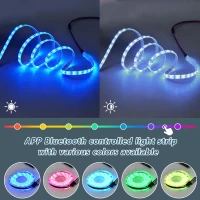 Stylish Coffee Table with 2 Drawers, Open Storage and LED Lights, Durable Center Table for Living Room, 100L x 60W x 49.5H cm, Black(m-7)