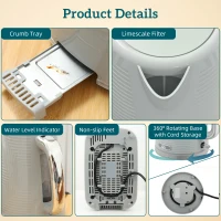 HOMCOM Modern Kettle and Toaster Set - Grey(m-9)