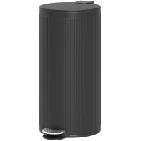 HOMCOM 30 Litre Pedal Kitchen Bin with Soft Close and Stay Open Lid, Rubbish Bin with Removable Inner Bucket for Kitchen, Office, Home, Black(m-11)