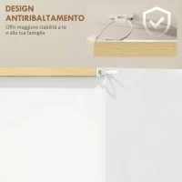 HOMCOM Scarpiera Slim per 18 Paia di Scarpe, 3 Cassetti con 2 Ripiani Regolabili e Rimovibili, 72x26x112 cm, Bianco(m-6)
