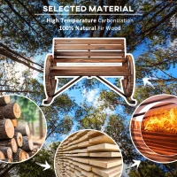 Outsunny Ogrodowa Ławka Buajana, Ławka Bujana dla 2 osób, z wózkowatymi podłokietnikami, do balkonu, ogrodu, tarasu, w węglonizowanym kolorze.(m-5)