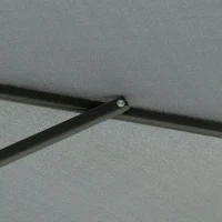 Outsunny Ombrellone a braccio con leva laterale e base a croce, Ø293 cm, Grigio scuro(m-4)