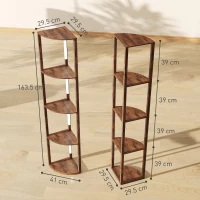 HOMCOM Three-Tier Corner Floor Lamp(m-3)