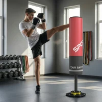 SPORTNOW Worek bokserski wolnostojący 135 cm stojący worek 10 przyssawek i amortyzacja dla dorosłych i młodzieży(m-8)