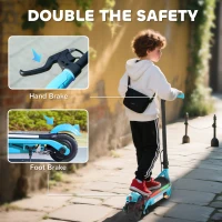AIYAPLAY Electric Scooter for Kids Aged 6-14 Years, with Colourful Lights, Blue(m-8)