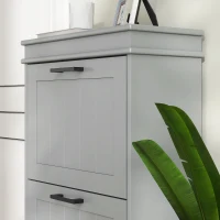 HOMCOM Three-Drawer Minimalistic Shoe Cabinet - Grey(m-9)