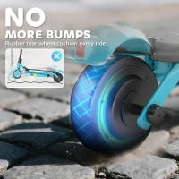 AIYAPLAY Electric Scooter for Kids Aged 6-14 Years, with Colourful Lights, Blue(m-7)