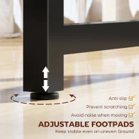 HOMCOM L Shaped Desk, Corner Computer Desk with Bookshelf for Home Office, Study Room, Workstation, 120 x 73.2 x 75cm, Rustic Brown(m-6)