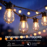 HOMCOM Kurtyna Świetlna RGBW, IP44 Wodoodporna, Dekoracja na Wnętrza i Na Zewnątrz(m-7)