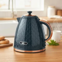 HOMCOM 3000W Rapid Boil Honeycomb Kettle - Dark Blue(m-9)