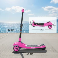 AIYAPLAY Three-Wheel Foldable Electric Scooter for Kids Aged 6-10 Years, Pink(m-3)