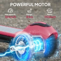 SPORTNOW Electric Scooter for Kids, with LED Display, Pink(m-5)