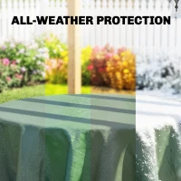Outsunny 3 x 4m Waterproof Tarpaulin, 90GSM Tear-Resistant PE Tarp with Reinforced Grommets, UV Protected Cover(m-4)