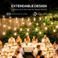 HOMCOM Kurtyna Świetlna RGBW, IP44 Wodoodporna, Dekoracja na Wnętrza i Na Zewnątrz(m-6)