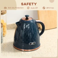 HOMCOM 3000W Rapid Boil Honeycomb Kettle - Dark Blue(m-6)