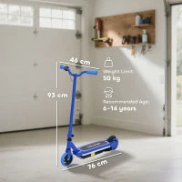 AIYAPLAY Electric Scooter for Kids 6-14 Years, with Colourful Lights, Blue(m-3)