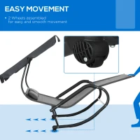 Outsunny Podwójna Leżanka dla 2 Osób z Baldachimem i Poduszkami, 200 cm x 139 cm x 140 cm, Ciemnoszary(m-5)