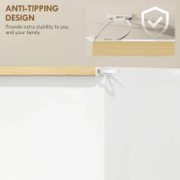 HOMCOM Slim Shoe Cabinet, Narrow Shoe Cupboard with 3 Flip Drawers, Adjustable Shelves for 18 Pairs of Shoes for Hallway, White(m-6)